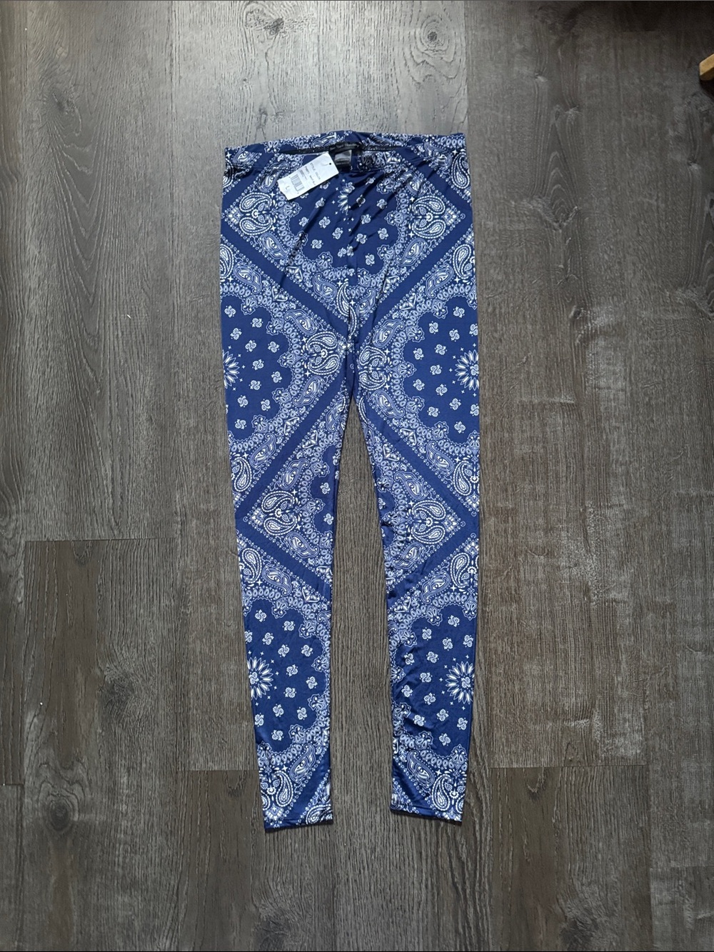 See You Monday Blue Bandana Print Leggings